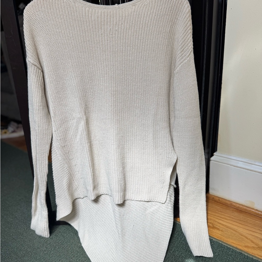 Nitrogen Off-the-Shoulder Cream Sweater